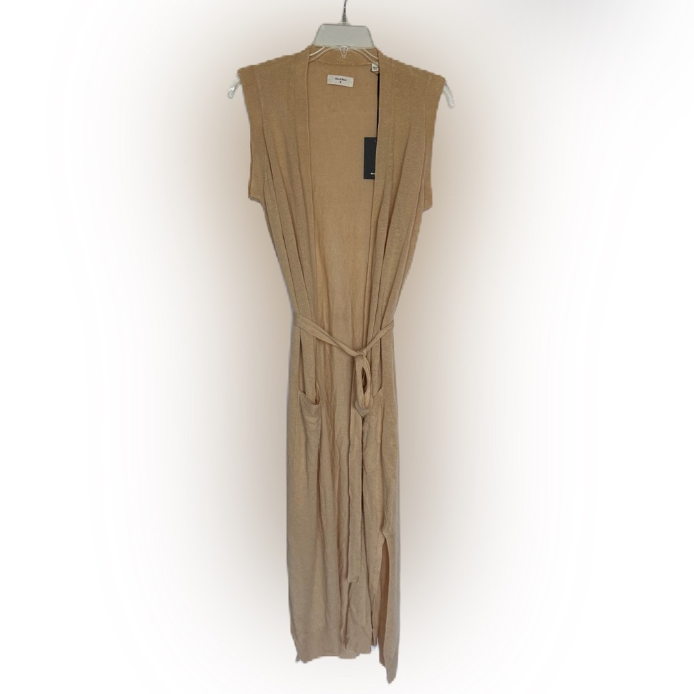 Billy Reid Cotton Linen Duster Vest Women’s NWT Long Cardigan